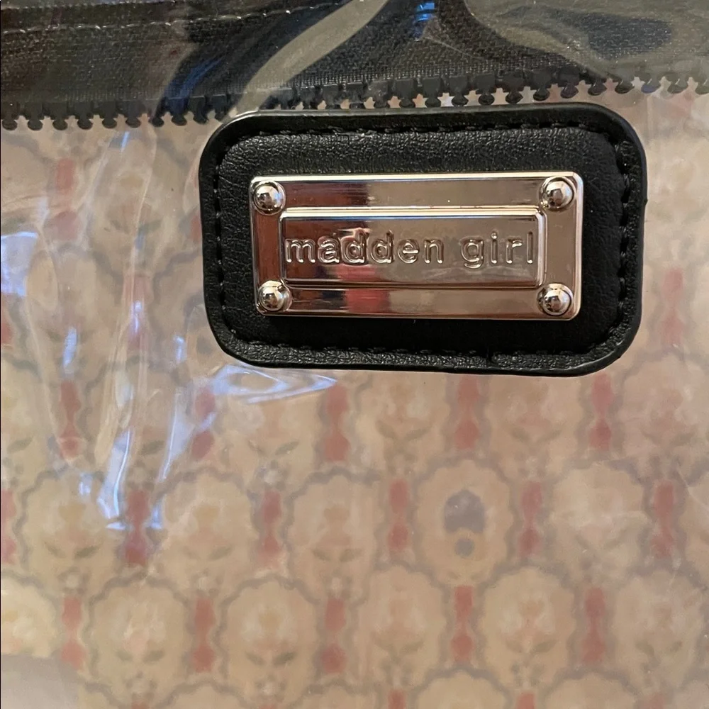 Steve Madden Black Trim Clear Crossbody Bag